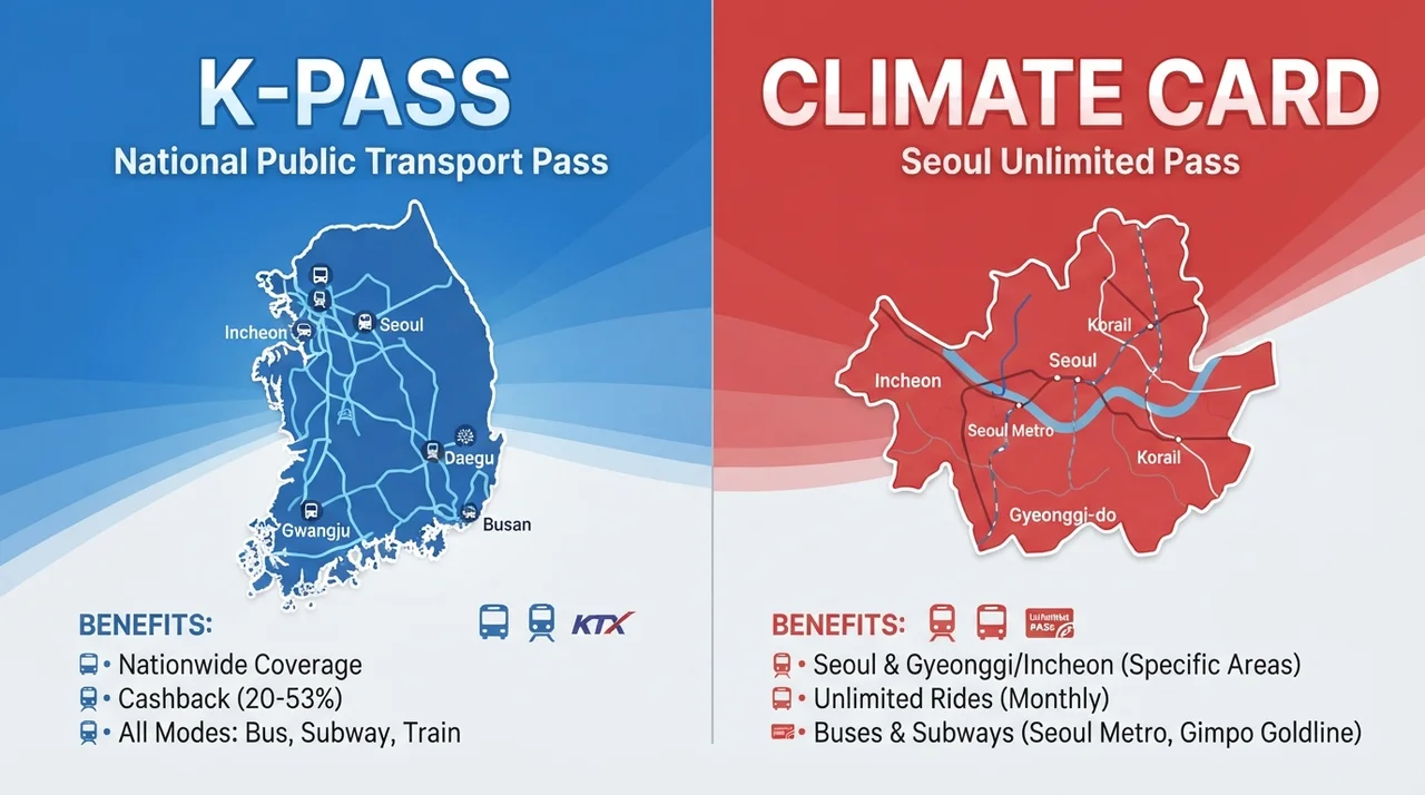 K패스 vs 기후동행카드, 나에게 맞는 카드는?