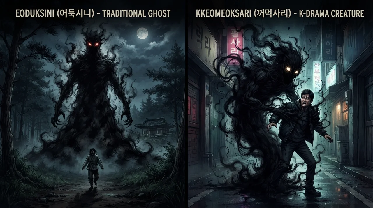실제 전설 vs 드라마 속 꺼먹살이 비교