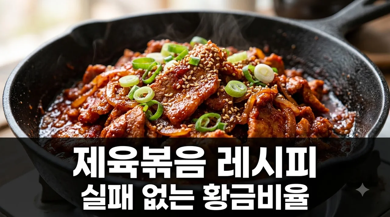 제육볶음 레시피 황금비율, 실패 없는 10분 완성 고추장 제육볶음 양념