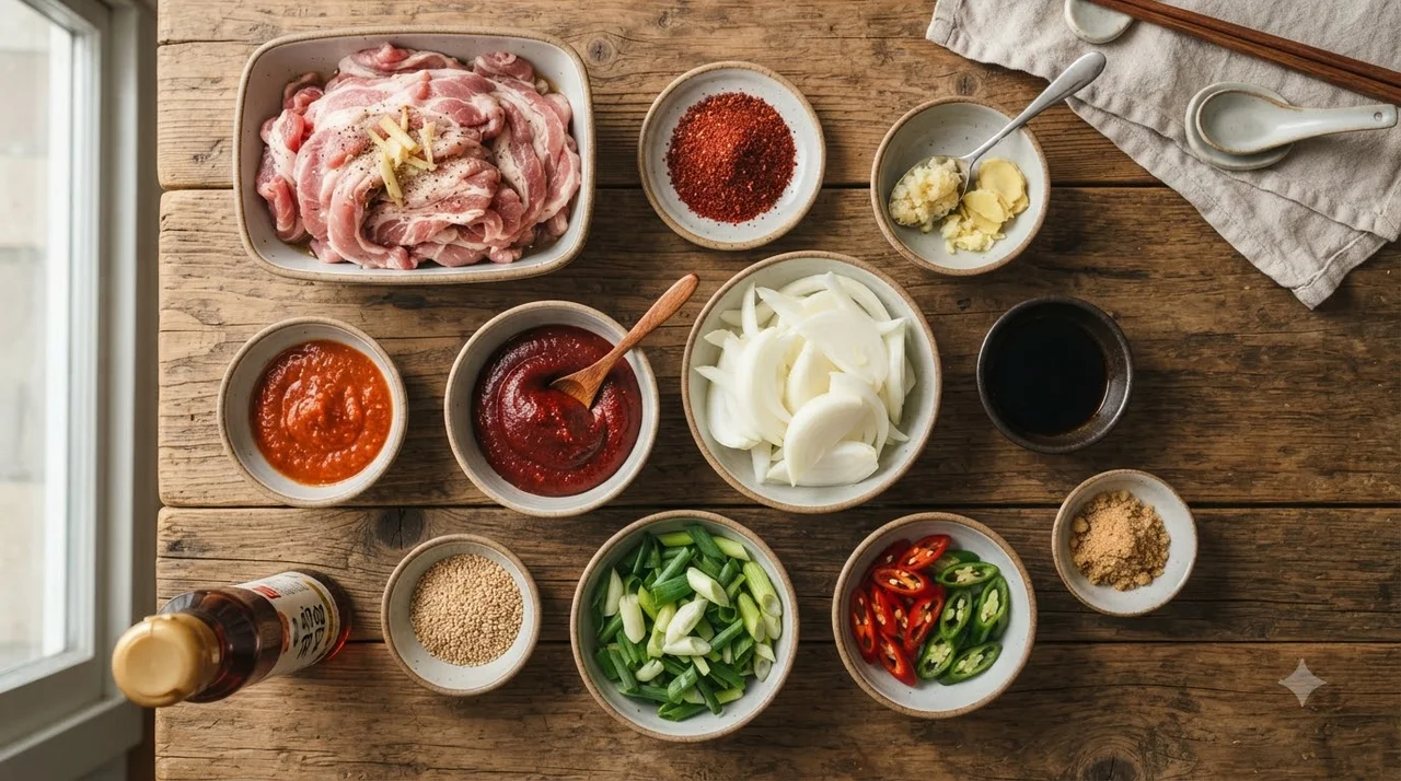제육볶음 재료 및 조리 정보 요약