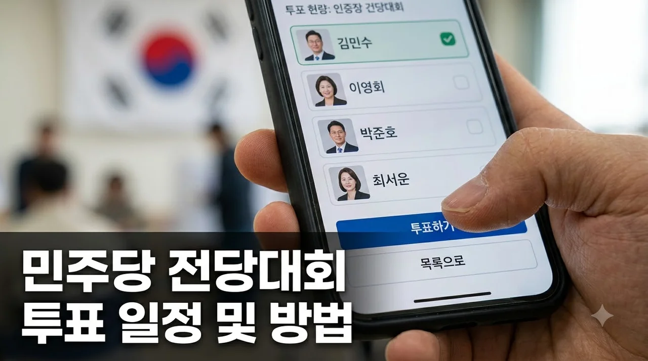 민주당 전당대회 일정 및 투표 참여 방법 완벽 가이드 (2026년)