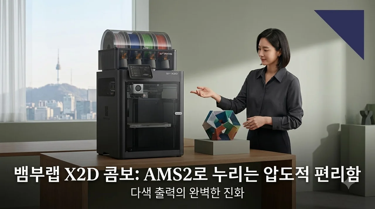 뱀부랩 X2D Combo 3D프린터, AMS2로 누리는 압도적 편리함