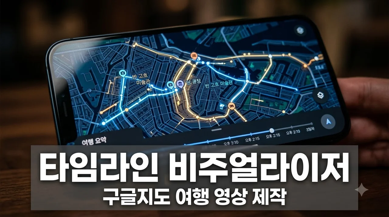 타임라인 비주얼라이저 사용법: 구글지도 여행 기록 영상 만들기