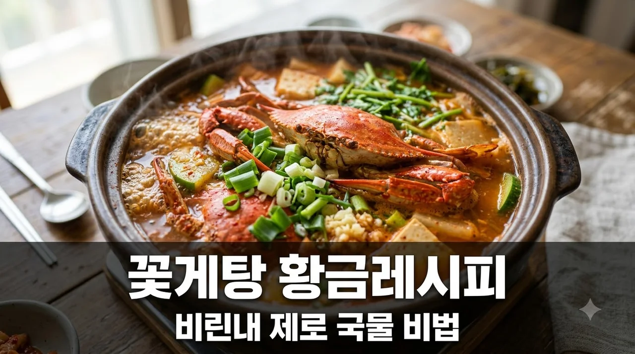 꽃게탕 레시피 비법 공개! 비린내 없이 시원하고 칼칼한 국물 만들기