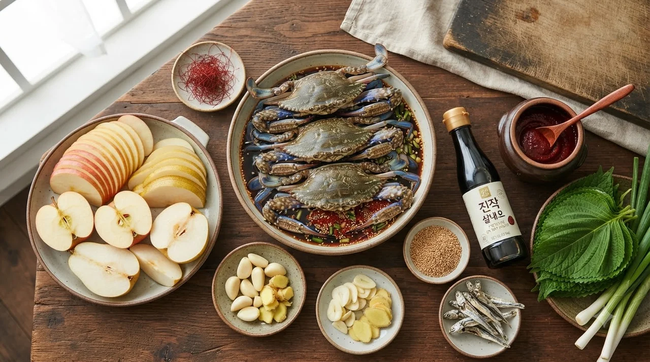 준비물과 재료 확인: 감칠맛의 비밀은 과일과 채소