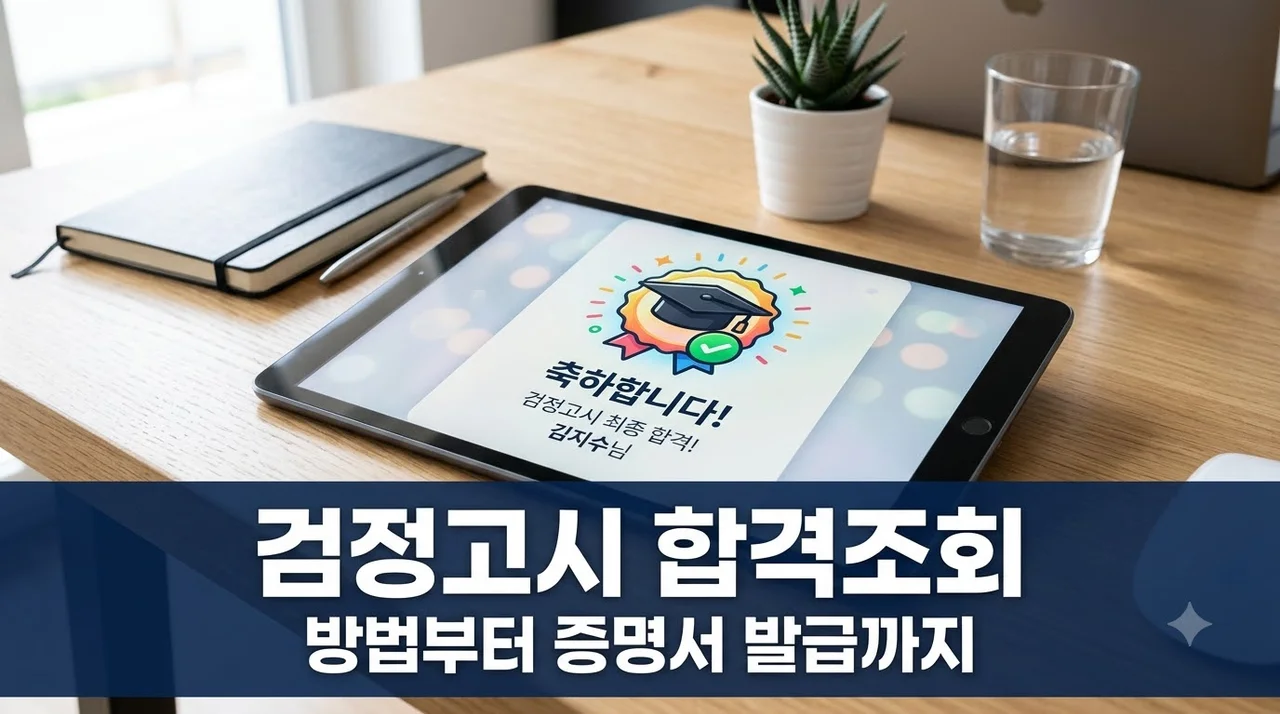 검정고시 합격조회 방법 및 2026년 성적증명서 발급 가이드