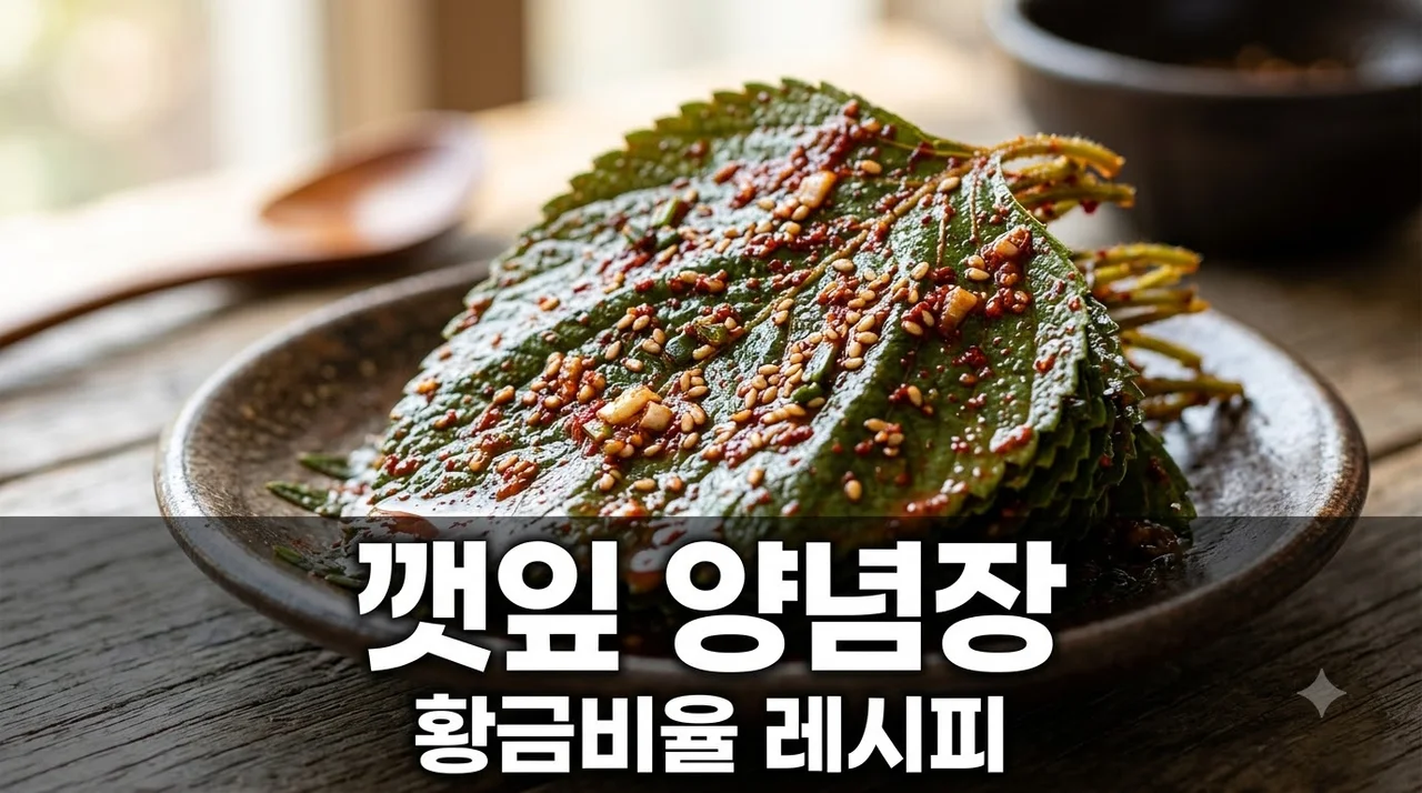 깻잎 양념장 황금비율 레시피, 짜지 않고 향긋한 밥도둑 비결