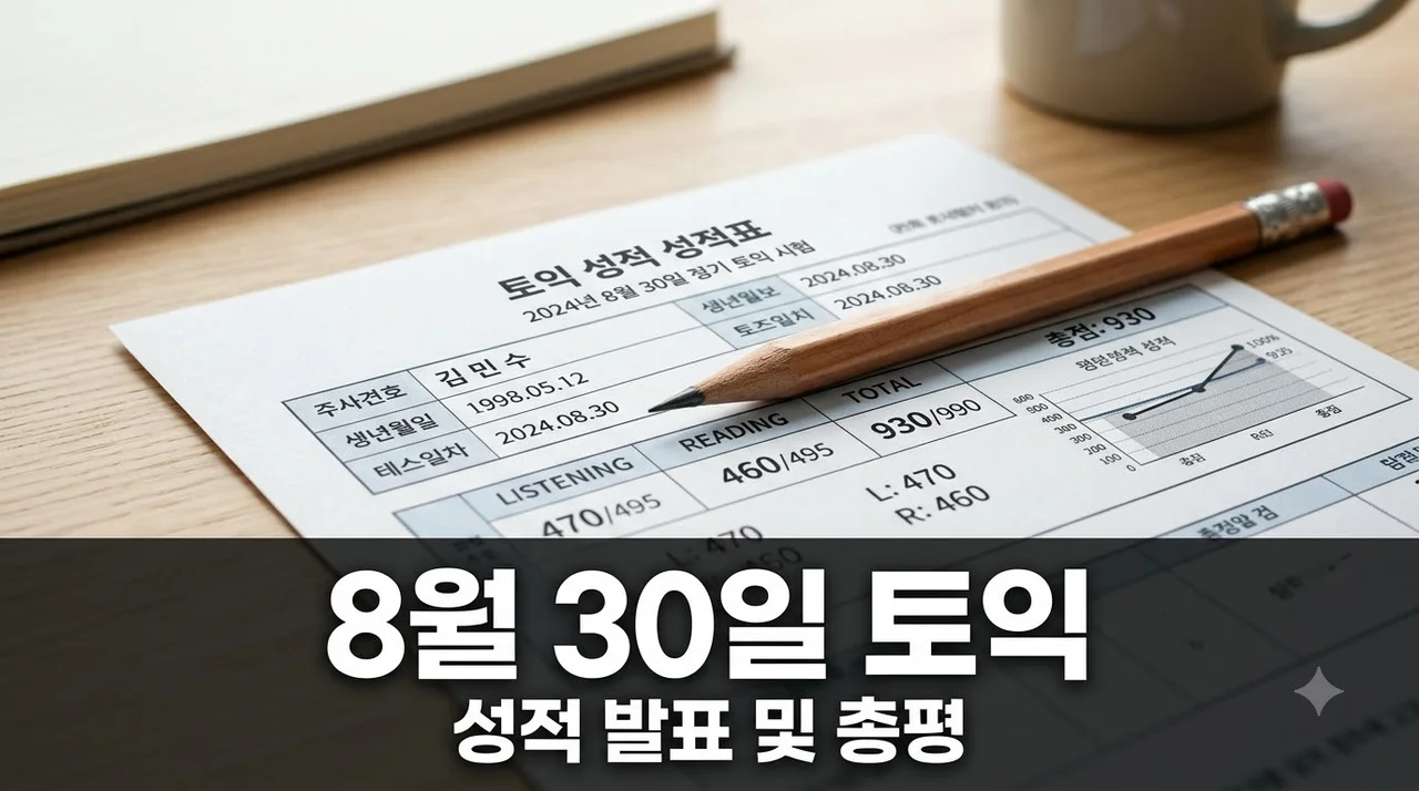 8월 30일 토익 난이도 총평 및 성적 발표일 실시간 확인 가이드