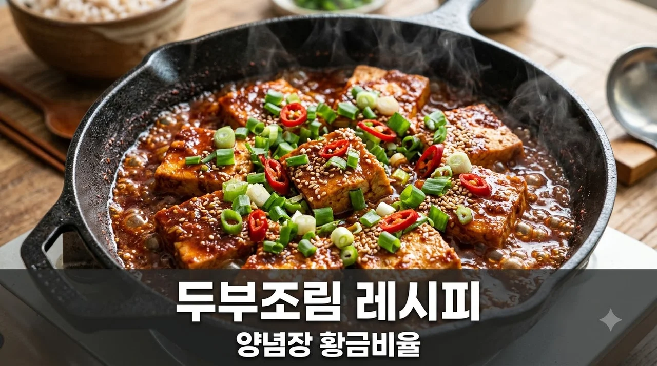 두부조림 레시피 양념장 황금비율, 으깨지지 않는 특급 노하우