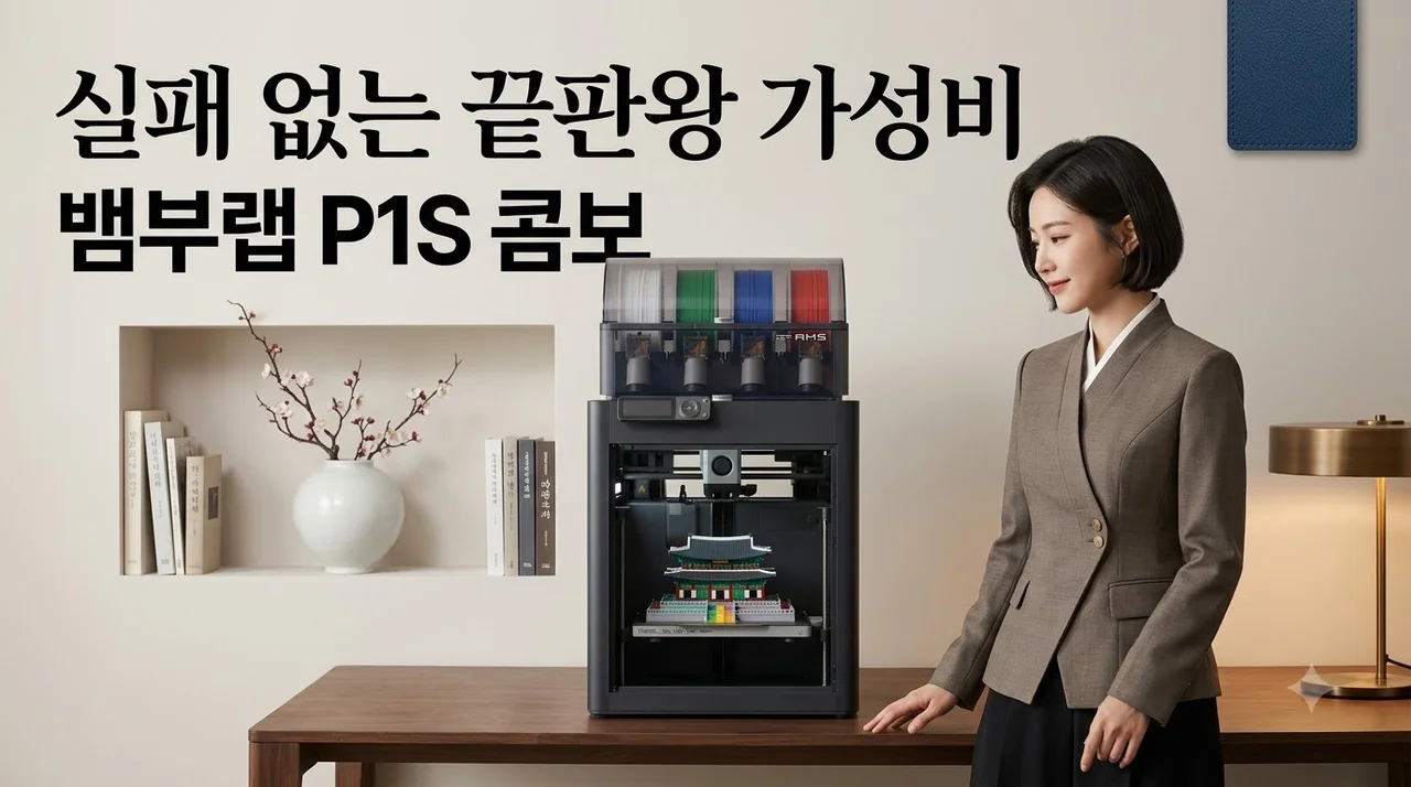 Bambu Lab P1S Combo 뱀부랩 3D프린터, 입문자도 실패 없는 끝판왕 가성비?