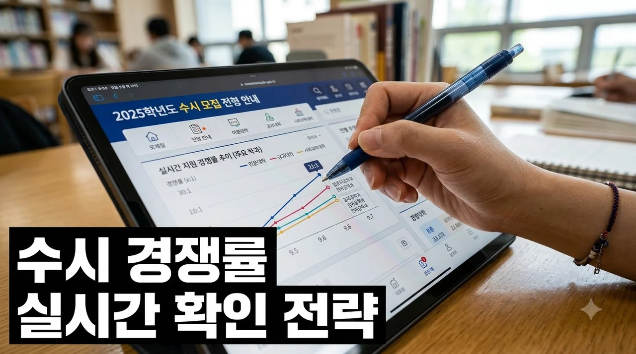 수시 경쟁률 2026 실시간 확인 및 막판 뒤집기 합격 전략