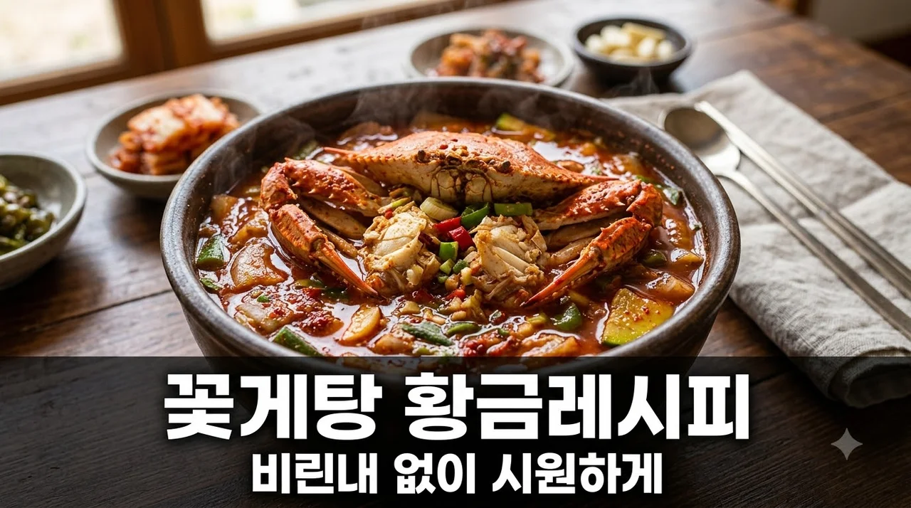 꽃게탕 레시피, 비린내 싹 잡는 시원한 국물 맛의 한 끝 차이 비결